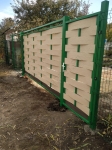 Монтаж 3D сетки, планкена SaveWood на ворота